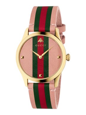 Gucci pink web strap watch 38mm