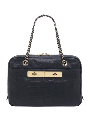 Mulberry Midnight Croc Embossed Carter Camera Bag