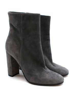 Gianvito Rossi Grey Suede Heeled Ankle Boots