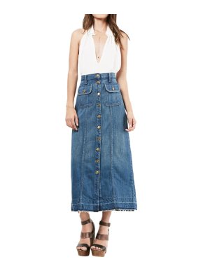 Current/Elliot Denim Sally Midi Skirt