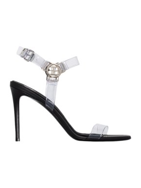 Balmain Black Pernille 95 PVC Sandals