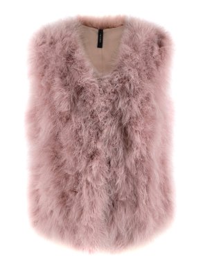 Marc Cain Pink Feather Gillet