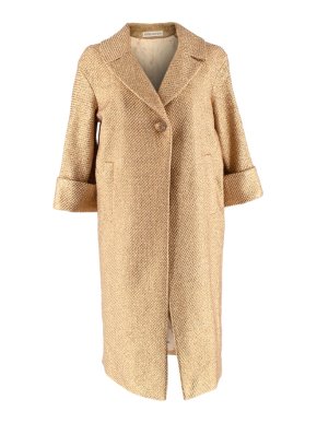Louise Kennedy Rosie Gold Lurex Coat