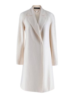 Marc Cain Ivory Wool & Alpaca Blend Coat