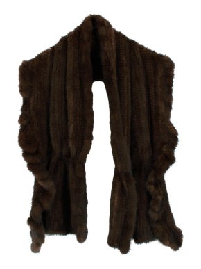 Lacompel Pret Porter Chocolate Brown Mink Fur Shawl