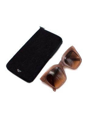Celine Brown Acetate Square Frame Sunglasses