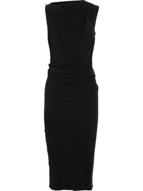 Joseph Black Sleeveless Asymmetric Perry Dress