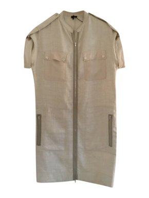 Joseph Beige Linen & Silk Nevada Dress