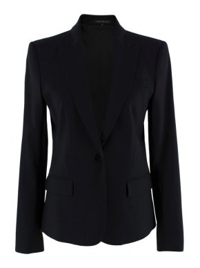 Theory Black Wool Single Breasted Blazer