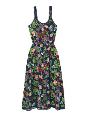 Molly Goddard Romy lace-trimmed floral-print midi Dress