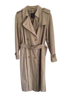 Burberry's Vintage Beige Double Breasted Trench Coat