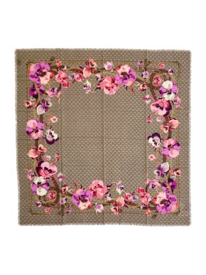 Gucci Blooms Monogram Wool Scarf