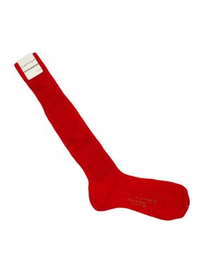 A.gammarelli Red Cardinal Socks in Scottish Cotton