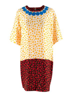 Louis Vuitton x Yayoi Kusama Silk Monogram Spotted Dress