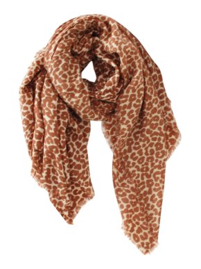 Max Mara Animal Print Wool Scarf