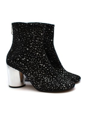 Maison Martin Margiela Black Glitter Ankle Boots