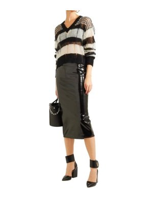 McQ by Alexander McQueen Latex look Midi Skirt