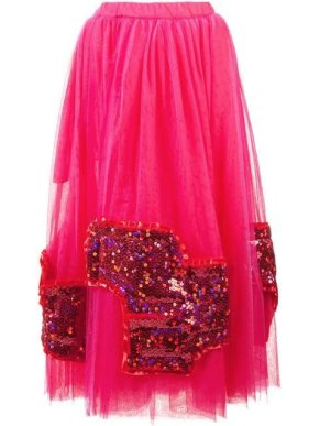 Comme Des Garçons sequinned tulle midi skirt