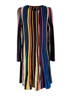Missoni Multi-coloured Striped Knit Shift Dress