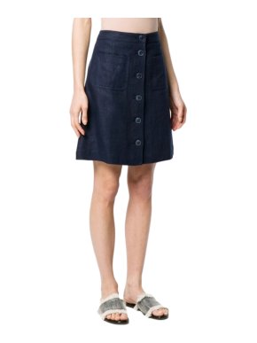 Tory Burch Button Down A-Line Linen Skirt