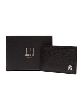 Dunhill Black Grained Leather Cadogan Cardholder