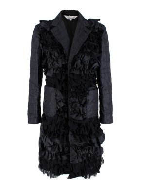 Comme des Garcons Black Ruffled Padded Coat