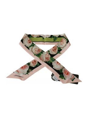 Dolce & Gabbana Rose Print Silk Twilly