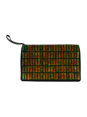 Stella McCartney Green Holographic Embellished Clutch