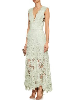 Maria Lucia Hohan Mint Green Caspia guipure-lace dress