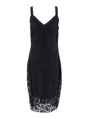 Dolce & Gabbana Black Lace Sleeveless Slip Dress