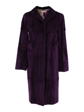 Marni Purple Rabbit Fur Coat