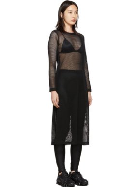 Comme Des Garcons Black Mesh Dress In 1 Black