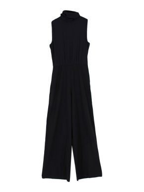 Goop Anne Peekaboo Blouse Jumpsuit in Black