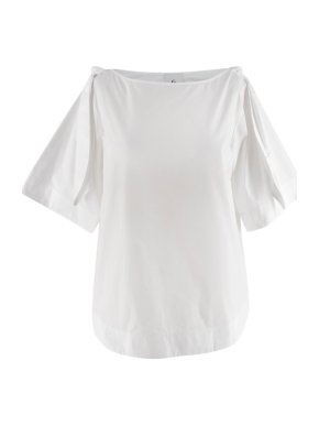 Goop Kalei Tie Shoulder Top in White