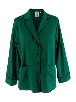 Les Girls Les Boy Classic Cotton Pyjama Top Forest Green