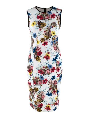 Erdem Floral Print Maura Sleeveless Neoprene Dress