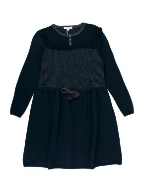 Caramel Magpie Dress in Midnight Blue