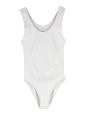 Les Girls Les Boys Rib Seam free Bodysuit in Ivory