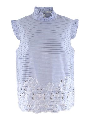 Erdem Mika broderie-anglaise cotton top