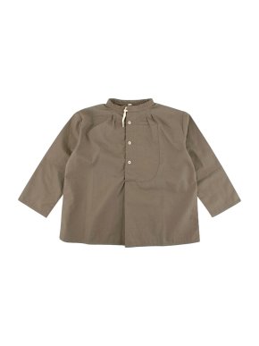Caramel Grey Round Collar Shirt