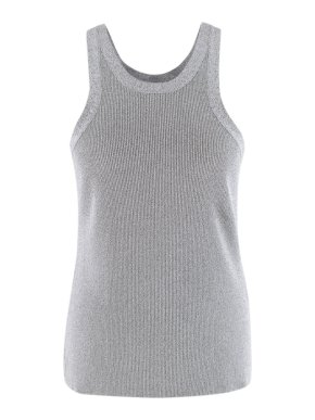 Goop X Toteme Espera Grey Knit Tank Top