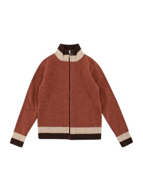 Caramel Burnt Orange Zip Up Jumper/Cardigan