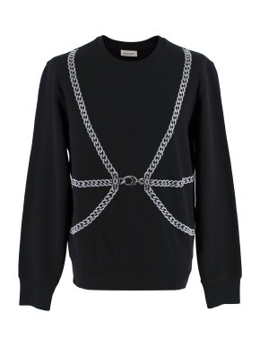 Alexander McQueen Black Chain Harness Sweatshirt