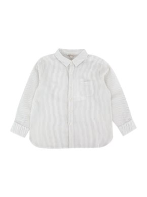 Caramel White & Grey Striped Shirt