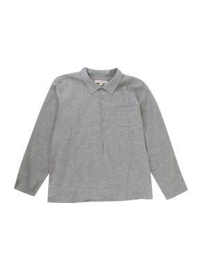 Caramel Grey Long Sleeve Polo Shirt