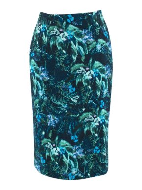 Erdem Palm Print Frida Skirt