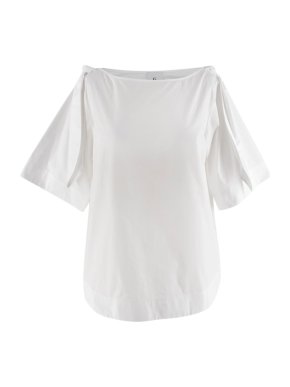 Goop Kalei Tie Shoulder Top in White