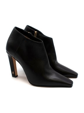 Jimmy Choo Soft Black Calfskin Meche 100 Ankle Boots