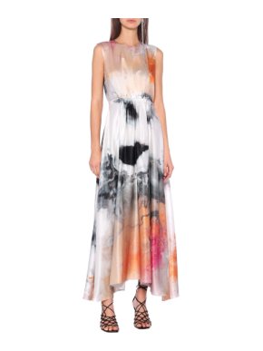 Roksanda Nysa printed silk-satin dress
