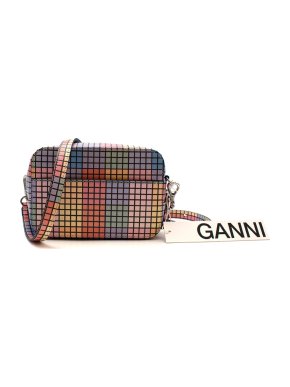Ganni Leather Camera Bag in Multicolour